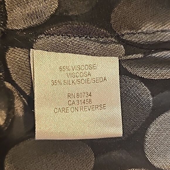 BCBGMaxAzria Sheer Silk Blend Polka Dot Blouse - M - Picture 8 of 9